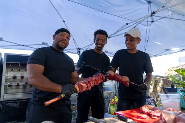 Drei Churrasqueiros (Grillmeister)